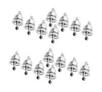 Parliky 25pcs Vintage Alloy Bells Pendant for Wind Chimes Jewelry Making Small Sturdy Metal Charms for Bracelets Necklaces Dog Training Craft Accessories