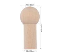 Parliky 25Pcs Wooden Coat Hooks 51X23X15Mm Natural Wood Hangers for Clothes Wall Mounted Shaker Pegs Storage Organization Accessories for Home and Office