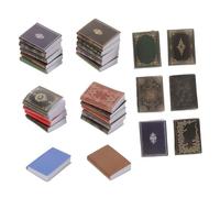 Parliky 27pcs Scale Classical Design Blank Mini Books for Crafts Dollhouse Decoration Photo Shoots Pretend Play Accessories