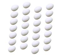 Parliky 28pcs Solid Plastic Fake Pigeon Eggs for Hatching Induction Imitation Eggs for Breeding Assistance Lightweight DIY Decoration and Introduction Aid