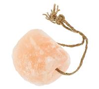 Parliky 2kg Salt Lick Block with Rope for Livestock Natural Pink Salt for Horses Cows Deer Pets Easy to Suspend Nutritional Mineral Treat for Farm Animals