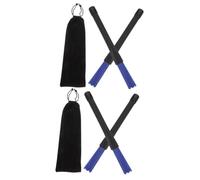 Parliky 2pairs Professional Drum Set Brush Nylon Wire Drum Brush Jazz Set Storage Bag