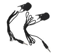 Parliky 2pcs 3.5mm Threaded Clip-on Lavalier Microphone Portable Condenser Mic for Live Streaming and Recording with Noise Isolation for Smartphone and Laptop Use