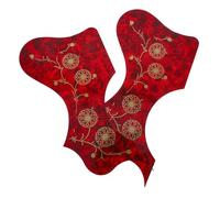 Parliky 2pcs Acoustic Guitar Pick Guards Self-adhesive Red Flower Pattern Scratch Protection Plates Thin Plastic Pickguard Stickers for Instrument Longevity