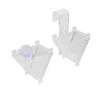 Parliky 2pcs Acrylic Fish Feeding Cups Cone Shaped Red Worm Aquarium Feeders with Suction Cup and Hook Food-safe Transparent Feeding Supplies for Freshwater and Saltwater Tanks