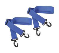 Parliky 2Pcs Adjustable Blue Ski Boots Straps with Buckle Portable Ski Boots Carrying Shoulder Strap for Roller Skates and Ice Skates Professional Fixing Leash for Winter Sports
