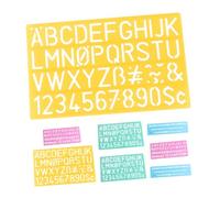 Parliky 2pcs Alphabet Stencils Set Plastic Letter Number Templates Ruler for Drawing Crafting Educational DIY Painting Scrapbooking