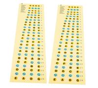 Parliky 2Pcs Bass Scale Sticker for Fretboard Note Decals for Bass Guitar Beginners Easy to Apply and Remove Without Residue Practical Learning Accessory