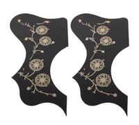 Parliky 2pcs Black Acoustic Guitar Pickguard Scratch Plate for Cutaway Folk Guitars Protective Scratch-resistant Guard for Live Performances Lessons and Home Practice