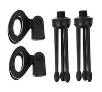Parliky 2Pcs Black Tripod Microphone Stand Mic Holder Stable Desktop Bracket for Broadcasting Recording Meetings Lectures Live Streaming