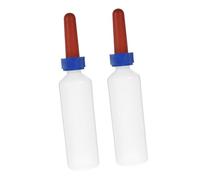 Parliky 2pcs Calf Nursing Feeder Bottles with Thickened Silicone Nipples for Lambs Goats and Small Farm Animals Large Capacity Nursing Bottles for Zoo and Farm Use