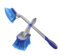 Parliky 2pcs Car Wheel Cleaning Brush with Ergonomic Handle Soft Bristles Tire Brushes for Detailing Supplies Fit Rim Cleaner for Deep Reach and Vehicle Maintenance
