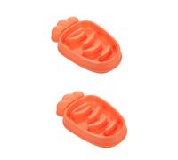 Parliky 2pcs Carrot Shape Slow Feeder Bowl for Cats and Dogs Prevents Indigestion and Obesity Fun Interactive Eating Easy to Clean Capacity Pet Dish
