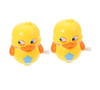 Parliky 2pcs Cartoon Wind-up Duck for Safe Small Walking Animal Creative Educational Playthings for Early Learning Fun