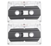 Parliky 2pcs Cassette 30 Min Blank Microcaste for Tapes Music Low Caste Time Surface Dictating Audio Capacity Per Size Noise Replacement Supply Recording Tape Standard
