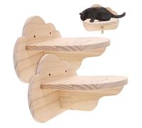 Parliky 2Pcs Cat Climbing Shelves Wall Mounted Cat Furniture Step Perch for Active Kittens Space Saving Wall Steps for Play and Rest
