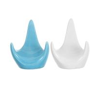 Parliky 2pcs Ceramic Ocarina Display Stand Holder Base for 6-hole and 12-hole Ocarinas Musical Instrument Support for Flute and Harmonica Blue and Holder for Collectors