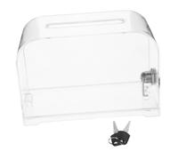 Parliky 2pcs Clear Acrylic Donation Box with Lock and Keys Voting Suggestion Boxes Transparent Letter Post Container for Charity Fundraising and Public Use