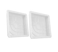 Parliky 2pcs Concrete Paver Molds Plastic Walkway Stepping Moulds for DIY Garden Patio Path Maker Outdoor Grass and Sidewalk Brick Forms for Residential Commercial Use