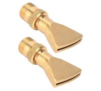 Parliky 2pcs Copper Fountain Nozzle Fan Spray Head for Water Features Quiet Outdoor Garden Fountain Accessory Landscape Water Curtain Enhancer