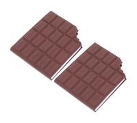 Parliky 2pcs Creative Chocolate Scented Notepads Strong Adhesive for Students Office Stationery Compact Portable Reminder Pads