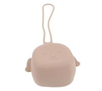 Parliky 2pcs Cute Cartoon Dog Pacifier Storage Bag Food-grade Silicone Case for Pacifiers High-temperature Resistant Easy to Clean for Moms The Go