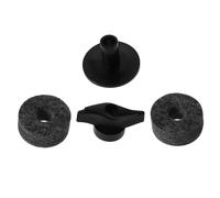 Parliky 2PCS Cymbal Stand Felt Washer Kit with Plastic Sleeves and Hand Screw Knob Noise Reduction Drum Accessories for Stable Fit and Vibration Control Random Color