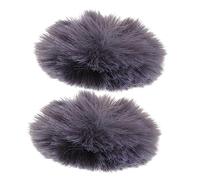 Parliky 2PCS Dense Plush Lavalier Microphone Windproof Fleece Cover 1cm Windscreen Muff for Secure Fit and Removal