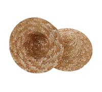Parliky 2pcs DIY Blank Straw Hats for Sturdy Woven Material Unfinished Paintable Party Accessories for Dance Spring Summer Costume Crafting