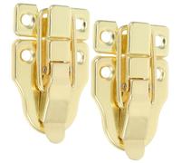 Parliky 2pcs Duckbill Hasp Latch Spring Loaded Iron Hardware for Wooden Box Toolbox Suitable for Workshop and Home