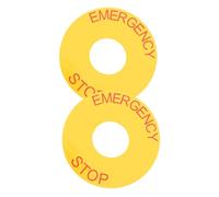 Parliky 2pcs Emergency Stop Sign Stickers PVC Industrial Machinery Power Indication Labels Warning for Construction Sites Factories Office Buildings Pools