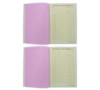 Parliky 2pcs English Slip Invoice Book for Small Business Contractor Invoices Notebook Per Work Order Receipt Booklet