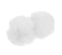 Parliky 2pcs Fluffy Bunny Tail White Plush Pom Poms Soft Cosplay Accessories for Holiday Party Dress Up Easter Halloween Costume