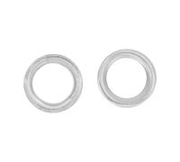 Parliky 2pcs Flute Pad Cup Sleeves for Open Flute Copper Material Parts Accessory for Music Practice