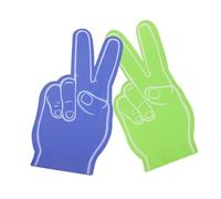 Parliky 2Pcs Foam Cheerleading Fingers Sports Party Props Blue Green EVA Hand Foam Accessories for Soccer Basketball Rallies Fans