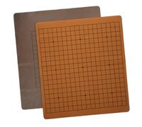 Parliky 2pcs Foldable Gobang Chessboard PU Soft Leather Double-sided Simple Board Game Accessory Lightweight Portable Convenient Travel Go Game Random Color