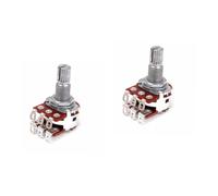 Parliky 2pcs Guitar Tone Knobs B500k Dual Potentiometer Guitar Volume Potentiometer Audio Pot Solid Sturdy Build