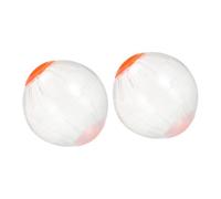 Parliky 2pcs Hamster Exercise Balls Transparent Plastic Running Wheels for Small Pets Gerbils Dwarf Rabbits Portable Orange Hamster Running with Visibility and No Stand Design