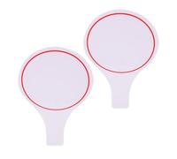 Parliky 2pcs Handheld Dry Erase Scoreboards for Judges Single-sided Reusable Writing Boards Lightweight Portable for Outdoor Performance Classroom Voting and Games