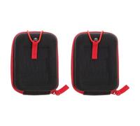 Parliky 2pcs Hard Shell Golf Rangefinder Carry Bag with Red Zipper Universal Golf Accessories Storage Case for Outdoor Sports