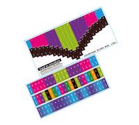 Parliky 2pcs Kalimba Note Stickers Tone Thumb Piano Easy to Install Musical Note Decals Scale Stickers for Beginners and Boys and Girls Compact Portable Design