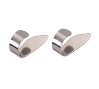 Parliky 2pcs La03b Thumb Picks for Guitar Ukulele Silver Finger Caps Ultra-thin Perfect for Professional Use
