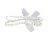 Parliky 2pcs Lace Flower Headbands for Soft Non-fading Hair Accessories with Leaves Design White Cotton Hair Bands for Newborns Photo Shoot and Party Use Random Color