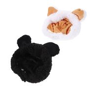 Parliky 2pcs Lovely Pet Headdress Warm Cat and Puppy Hats for Special Occasions Cute Cartoon Design for Photo Props and Wear for Christmas and Parties