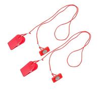 Parliky 2pcs Magnetic Safety Key for Treadmill Emergency Stop Switch Replacement Magnet Keys with Secure Cable Clip Fit for Running Machines and Fitness Equipment