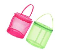Parliky 2pcs Mesh Yarn Tote Bag Portable Lightweight Knitting Crochet Organizer with Breathable Ventilated Nylon Design for Travel Outdoor Crafting Projects