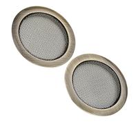 Parliky 2pcs Metal Guitar Soundhole Covers Acoustic Resonator Guitar Screen Inserts Sturdy Grille Sound Hole Covers for Musicians
