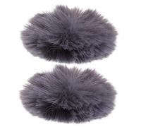 Parliky 2PCS Mic Wind Cover Microphone Windscreen Muff for Lavalier Lapel Mic Grey Wind Muff Prevents Breath Noise Easy Install Secure Fit Recording Accessory