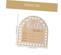 Parliky 2Pcs Name Announcement Signs Wooden Birth Plaques for Nursery Decor Newborn Photo Props Keepsake for Welcoming Decoration