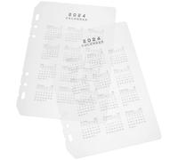 Parliky 2pcs Notebook Dividers Replaceable Binder Separator Pp Material Workmanship White Printing Works Perfectly with Journals and Notebooks for Office Use